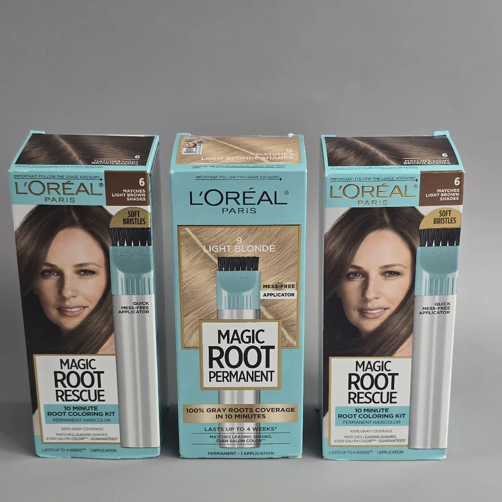 L'Oreal Magic Root Rescue Light Blonde Hair Color Kit Bundles